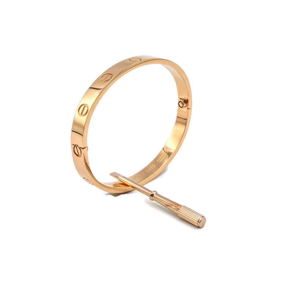 Rosegold stainless steel Love Bangle